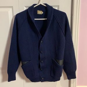 Vintage Christian Dior Navy Wool Cardigan - M